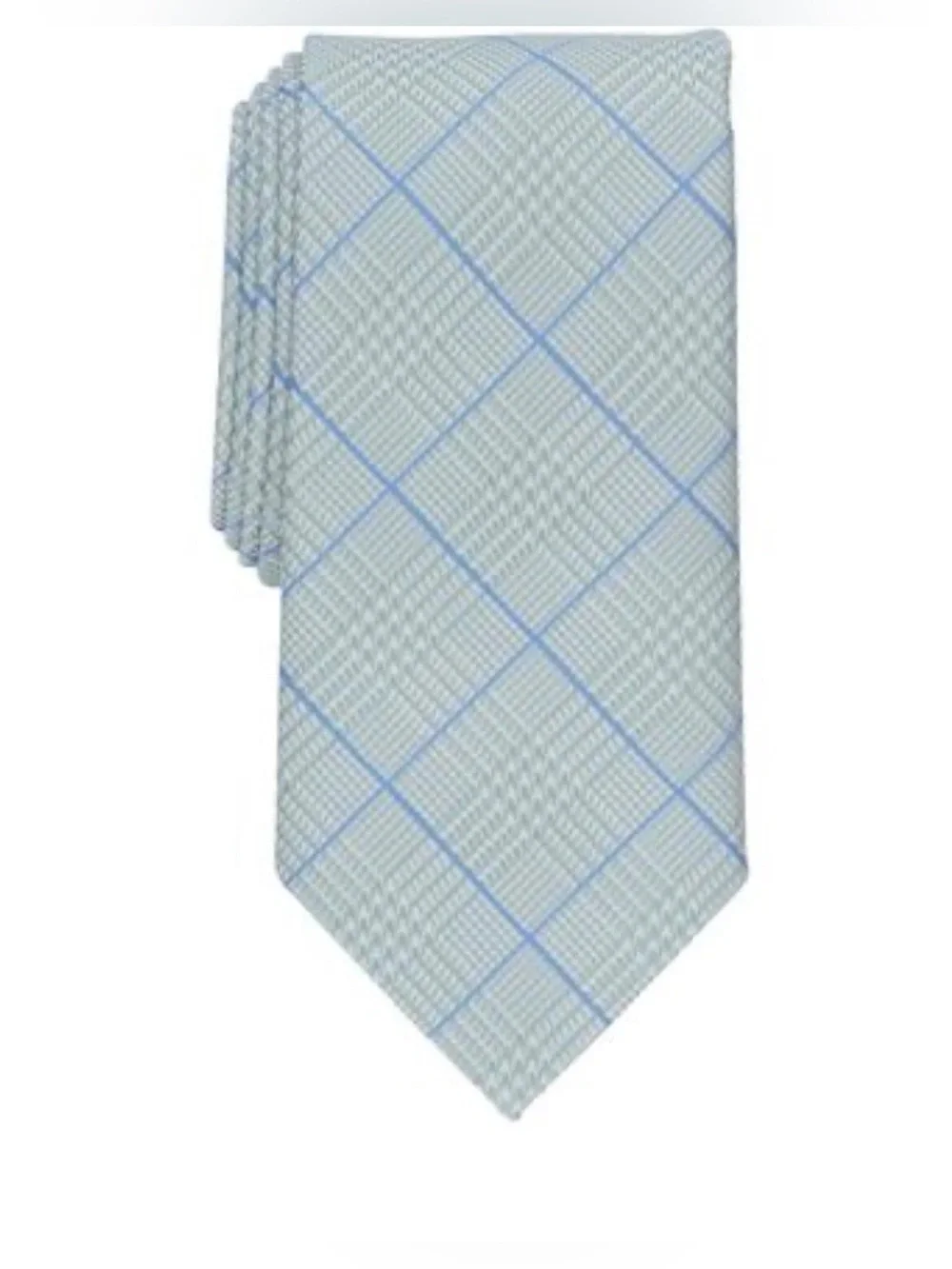 Club Room Men's Plaid Tie, Mint Green, New with Tags, MSRP $55